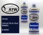 Preview: Honda, Canyon River Blue Metallic, B-640M: 400ml Sprühdose + 400ml Klarlack - Set, von ATW Autoteile West.